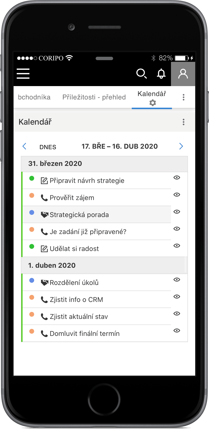 CORIPO mobil - aktivity