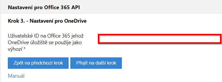 Napojení na OneDrive